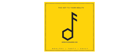 Musical note logo, "The Key to Your Health.