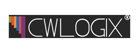 CWLOGIX logo with colorful bars, black background