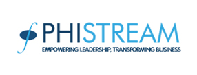PHISTREAM logo with the tagline "Empowering Leadership, Transforming Business"