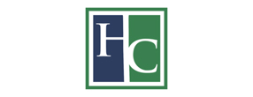 HC logo in a blue and green square